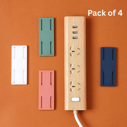 Self Adhesive Power Strip Holder (Pack of 4)
